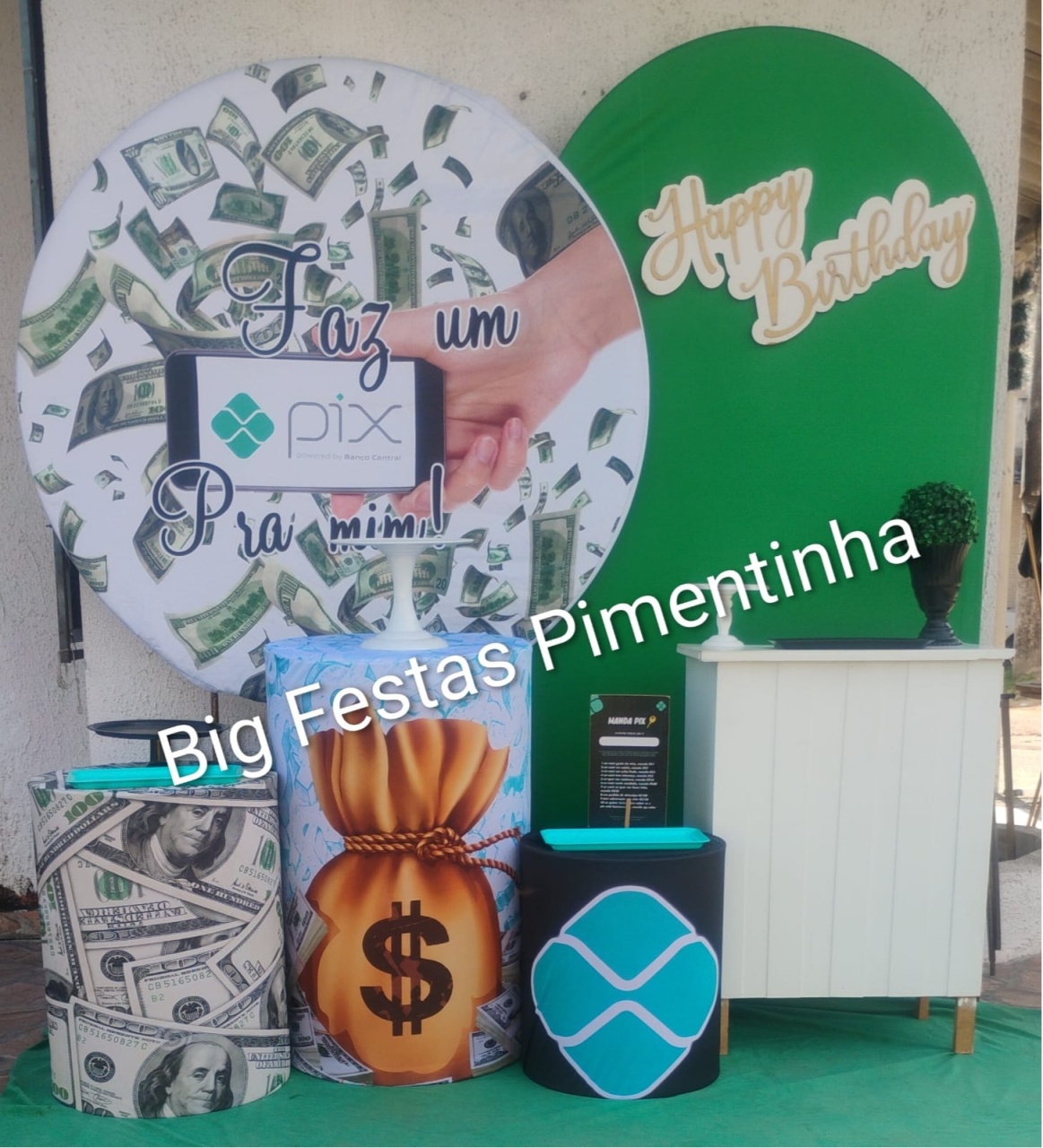 Kit Diamante Pix Verde - big festas pimentinha