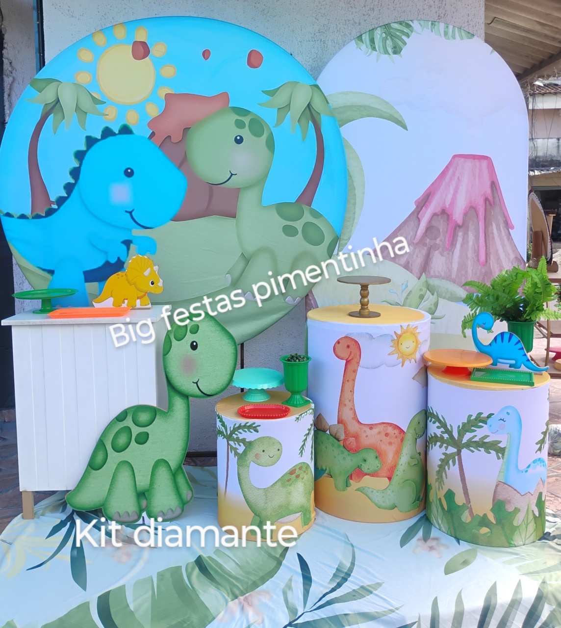 Kit Diamante Dino Baby 2 - big festas pimentinha