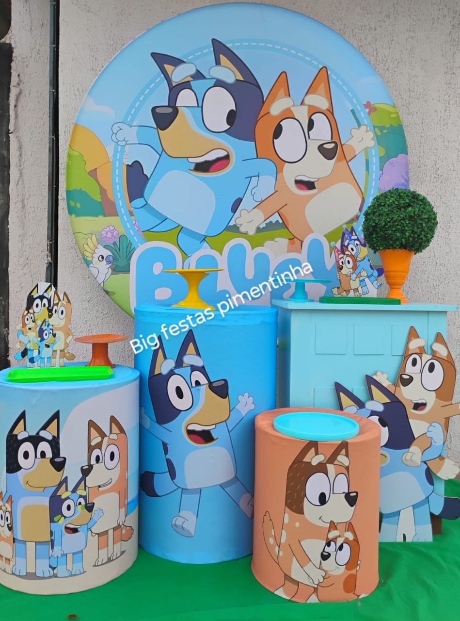 Kit Ouro Bluey E Bingo - big festas pimentinha