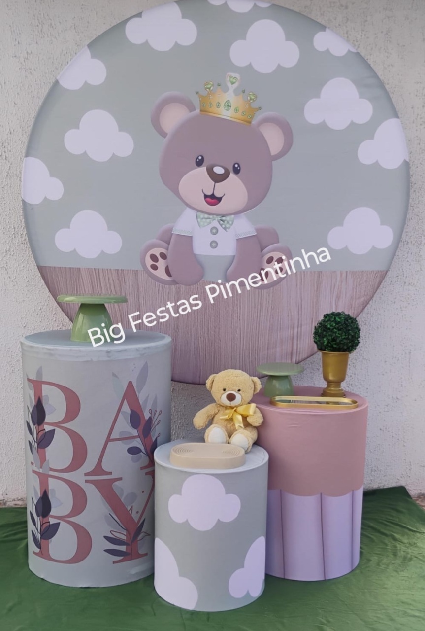 Kit Prata Ursinho Baby - big festas pimentinha