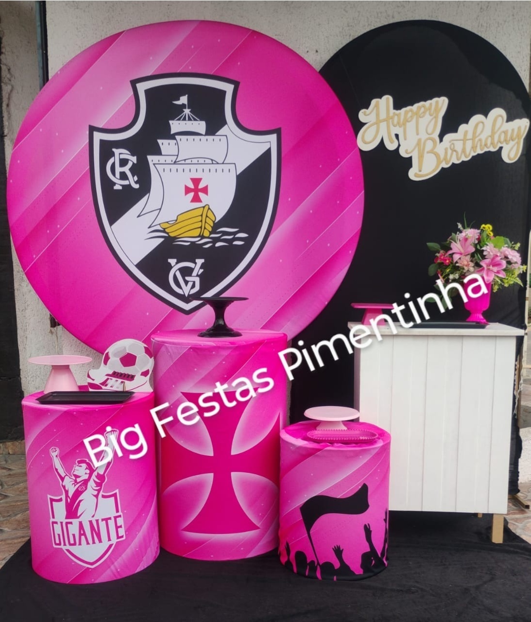 Kit Diamante Vasco Feminino - big festas pimentinha