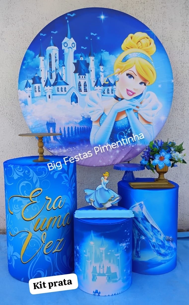 Kit Prata Cinderela - big festas pimentinha