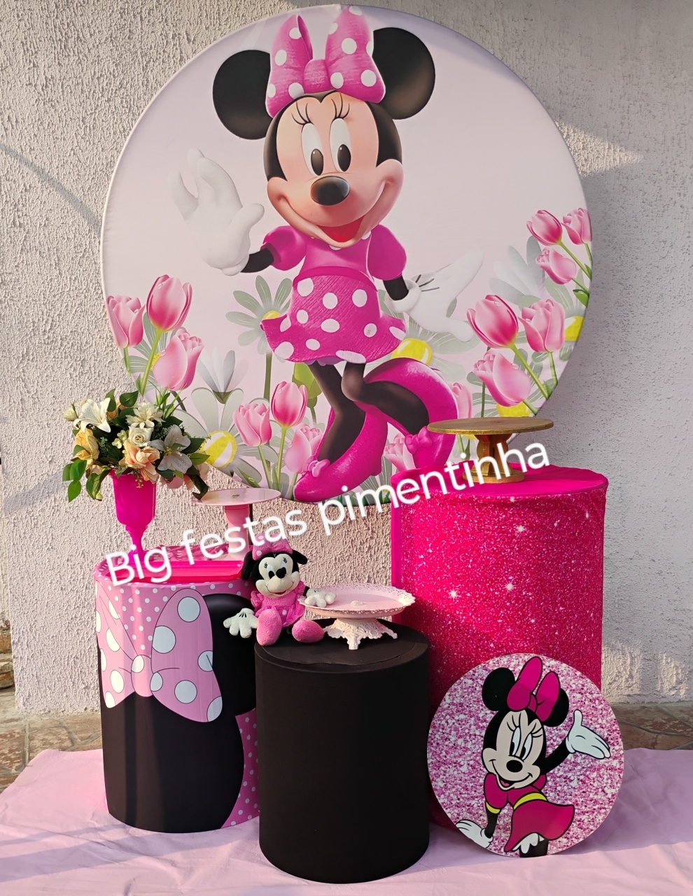 Kit Prata Minnie Rosa 2 - big festas pimentinha