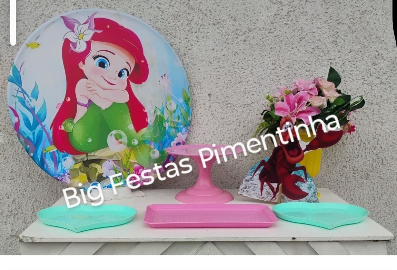 Kit Acessórios Pequena Sereia / Ariel Baby  - big festas pimentinha