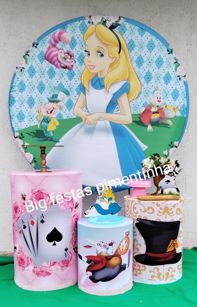 Kit Prata Alice No País das Maravilhas 1 - big festas pimentinha