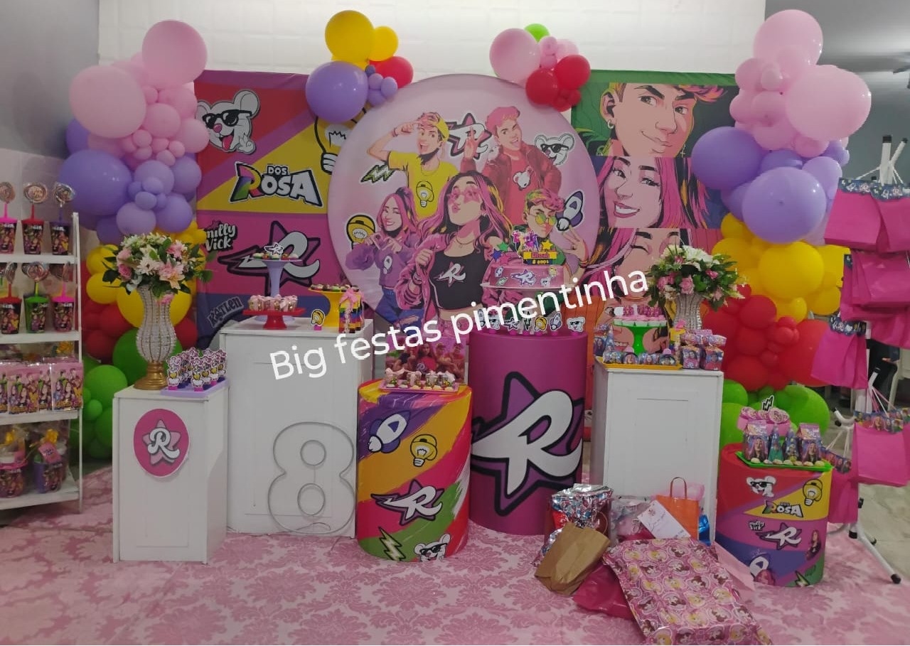 Decoração Grupo dos Rosas - big festas pimentinha
