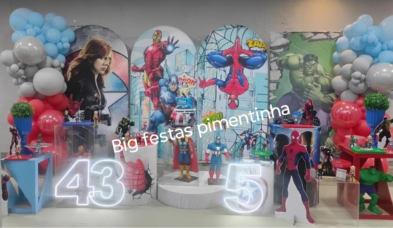 Decoração Vingadores 1 - big festas pimentinha