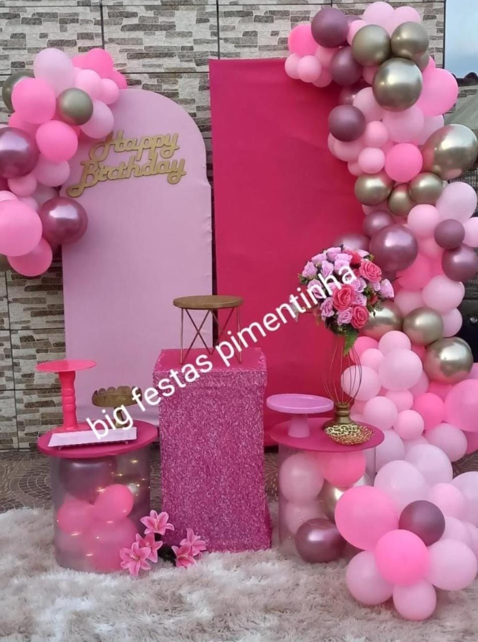 Decoração Rosa Pink 1 - big festas pimentinha