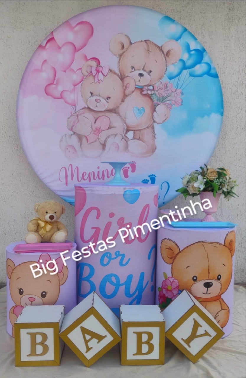 Kit Prata Chá de Bebê Ursinho On - big festas pimentinha