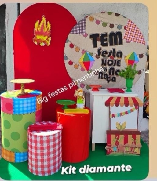 Kit Diamante Arraiá Festa Na Roça - big festas pimentinha