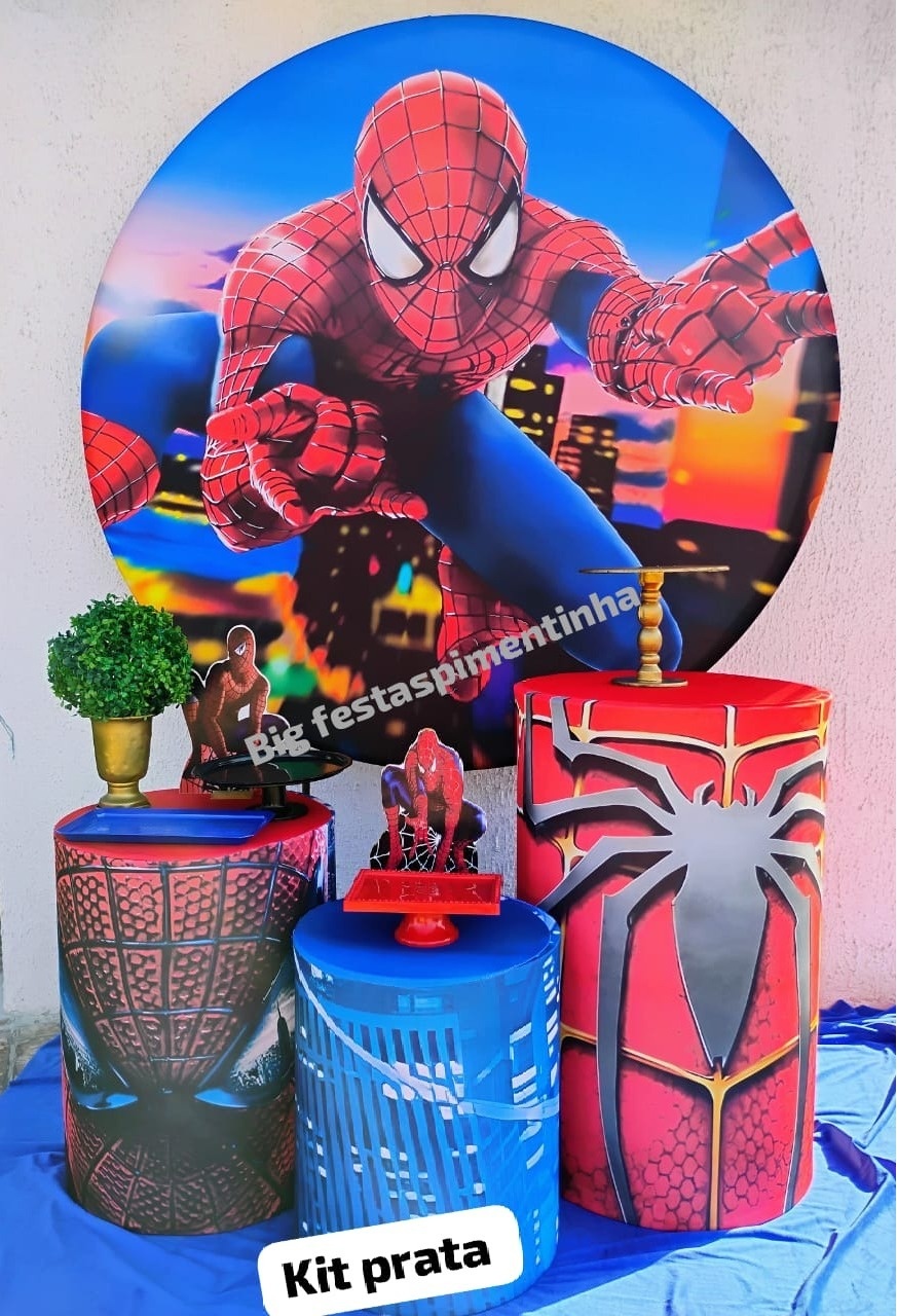 Kit Prata Homem Arranha 3 - big festas pimentinha