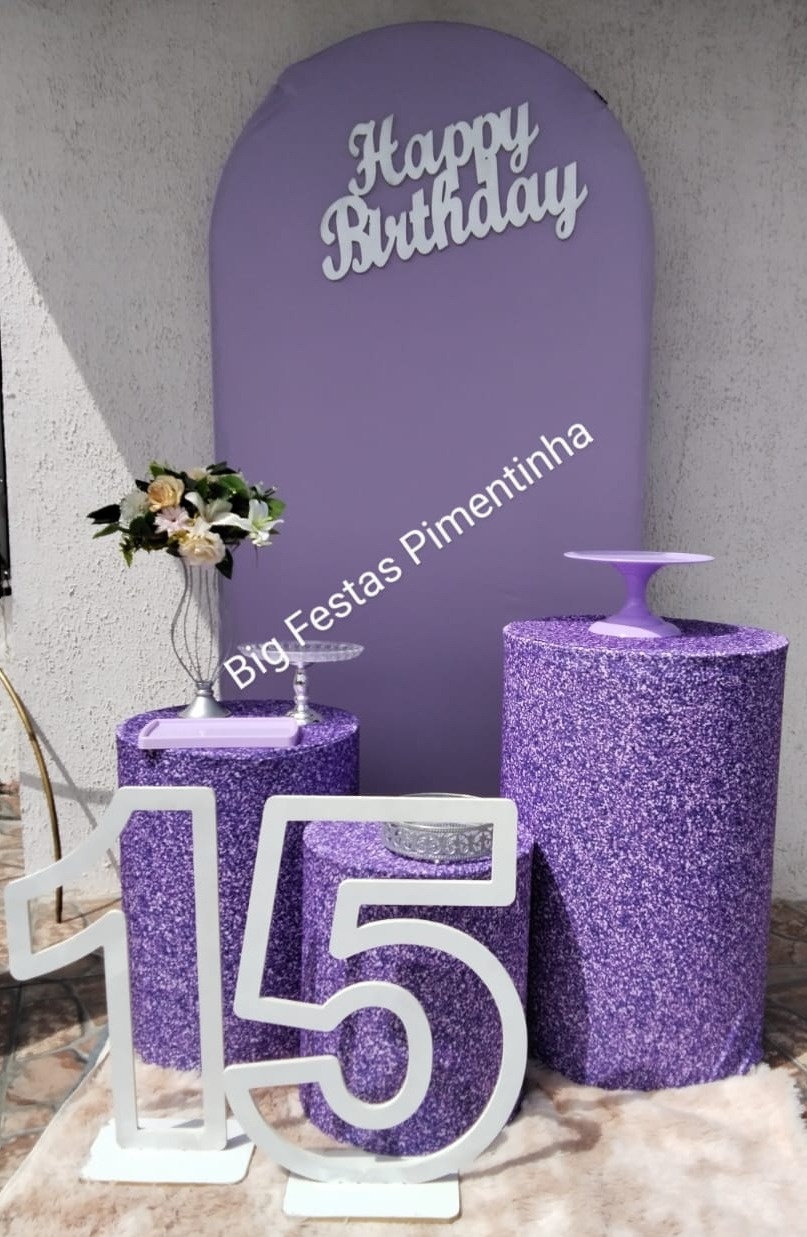 Kit Slin Lilais E Roxo - big festas pimentinha