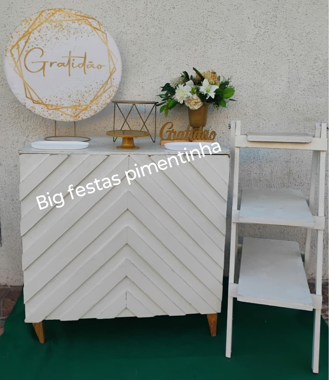 Kit Acessórios Gratidão Dourado  - big festas pimentinha