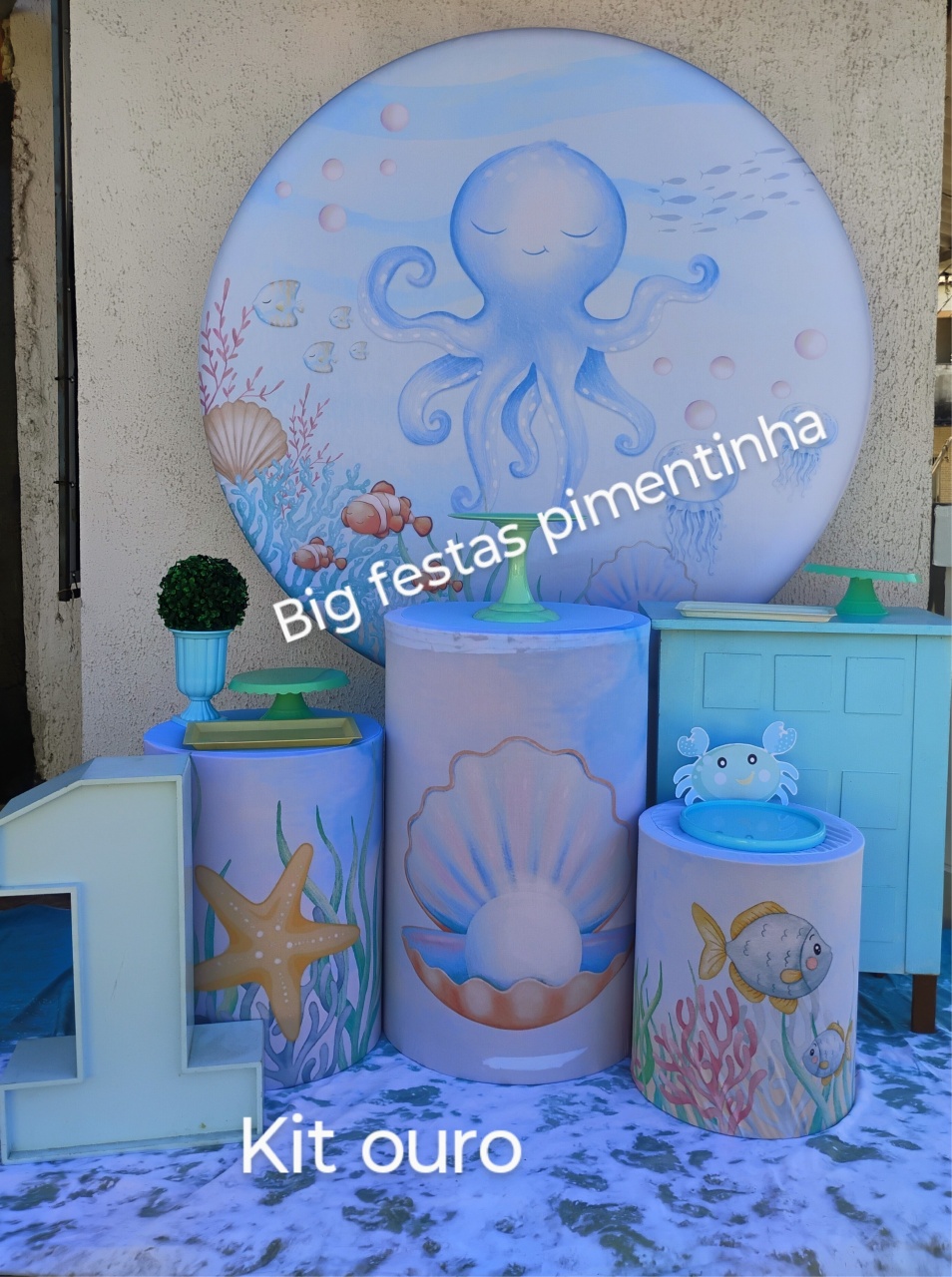 Fundo Do Mar Candy Kit Ouro 1 - big festas pimentinha