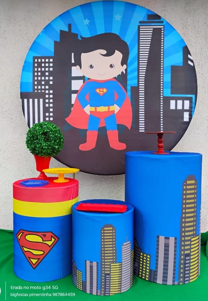 Kit Prata Super  Homem Baby  - big festas pimentinha