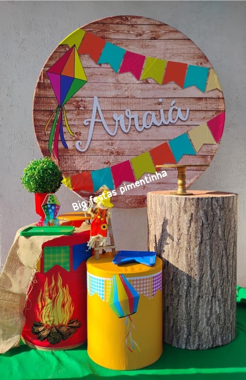 Kit Prata Arraia Madeira - big festas pimentinha