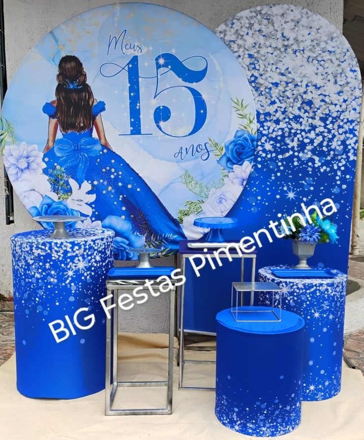 Kit Diamante 15 Anos Azul - big festas pimentinha