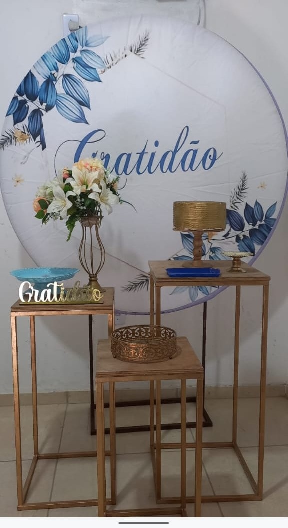 Kit Trio Messas de Ferro Gratidão  - big festas pimentinha