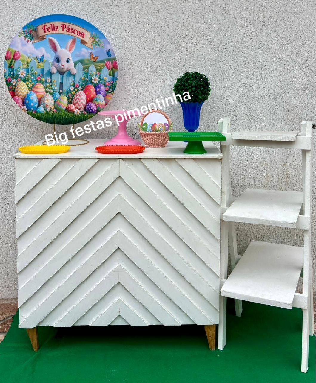Kit Acessório  Feliz Pascoa Coelho 1 - big festas pimentinha