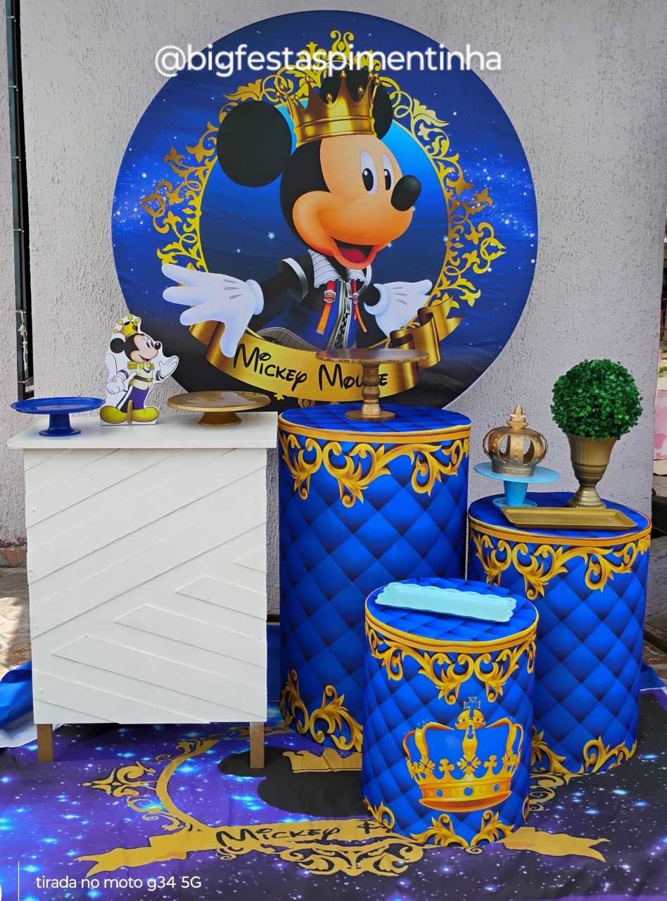 Kit Ouro Mickey Realeza - big festas pimentinha