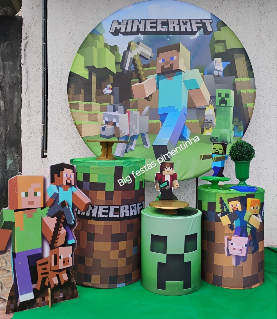 Kit Prata Minecraft - big festas pimentinha
