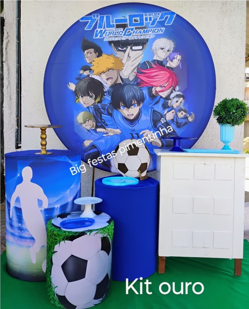 Kit Ouro Futebol Coreano - big festas pimentinha