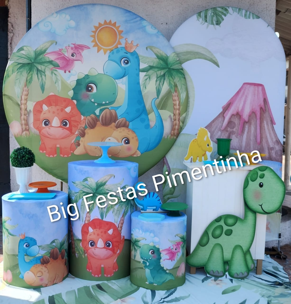 Kit Diamante Dino Baby 3 - big festas pimentinha