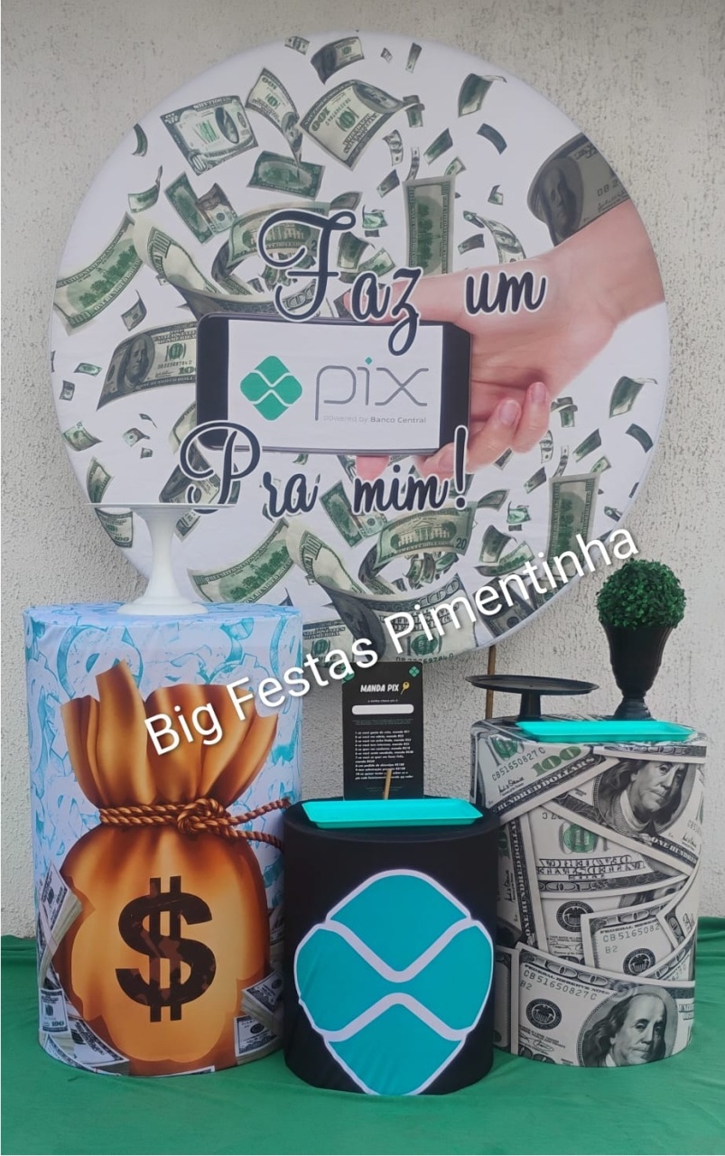 Kit Prata Pix Verde - big festas pimentinha