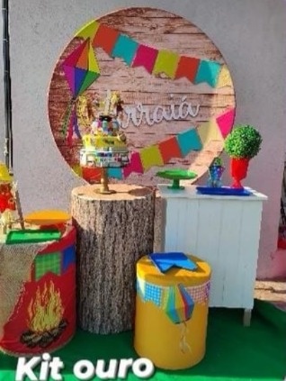 Kit Ouro Arraiá Madeira - big festas pimentinha
