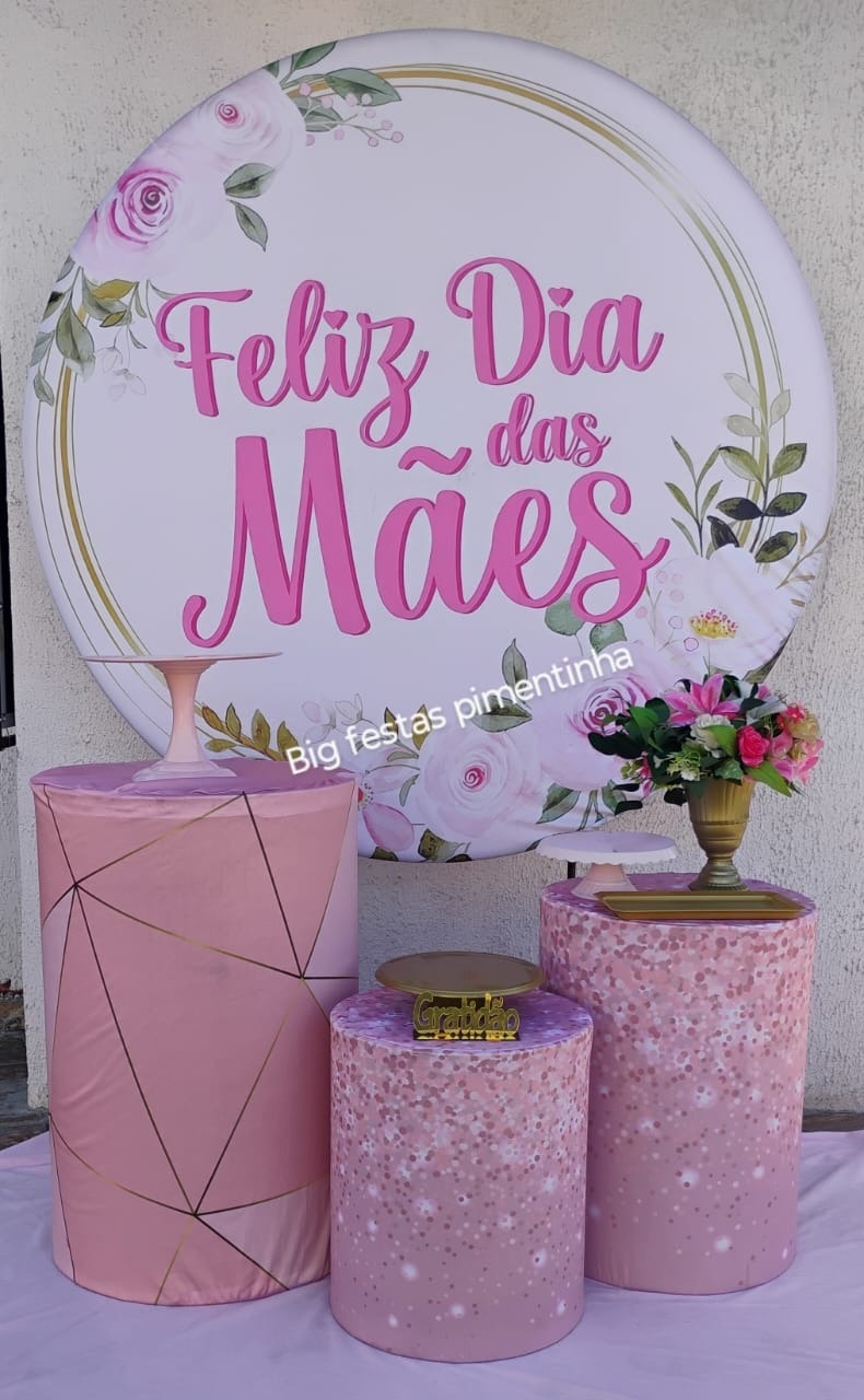 Kit Prata Feliz Dia das Mães  - big festas pimentinha