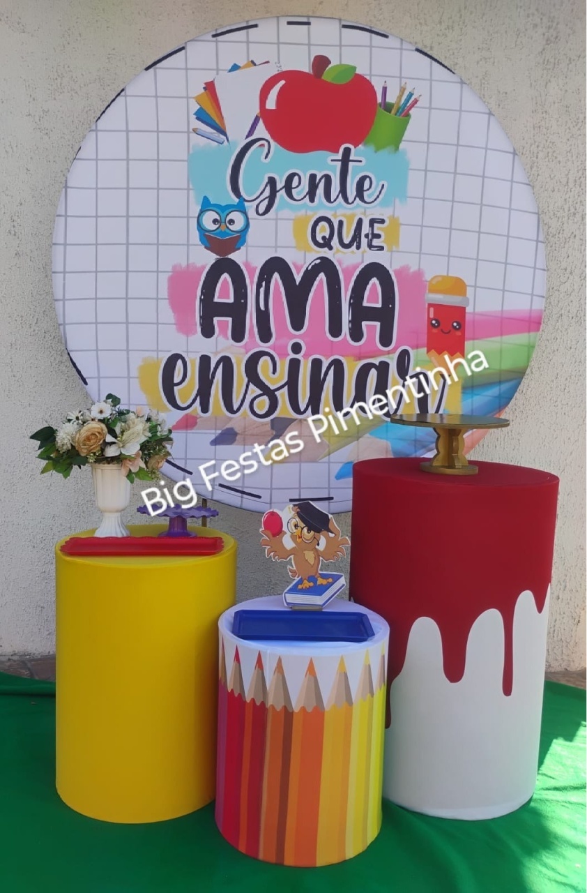 Kit Prata Gente Que Ama Ensinar - big festas pimentinha