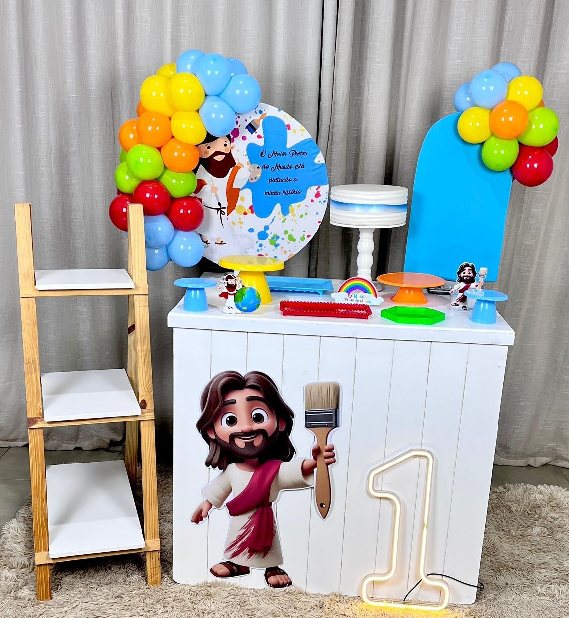 Kit Mini Festa Standard Com Balão - Maior Pintor Do Mundo  - É Só Um Bolinho Locações 