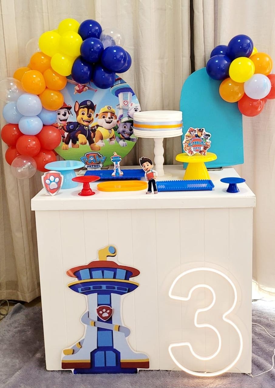 Kit Mini Festa Basic Com Balão - Patrulha Canina 1 - É Só Um Bolinho Locações 