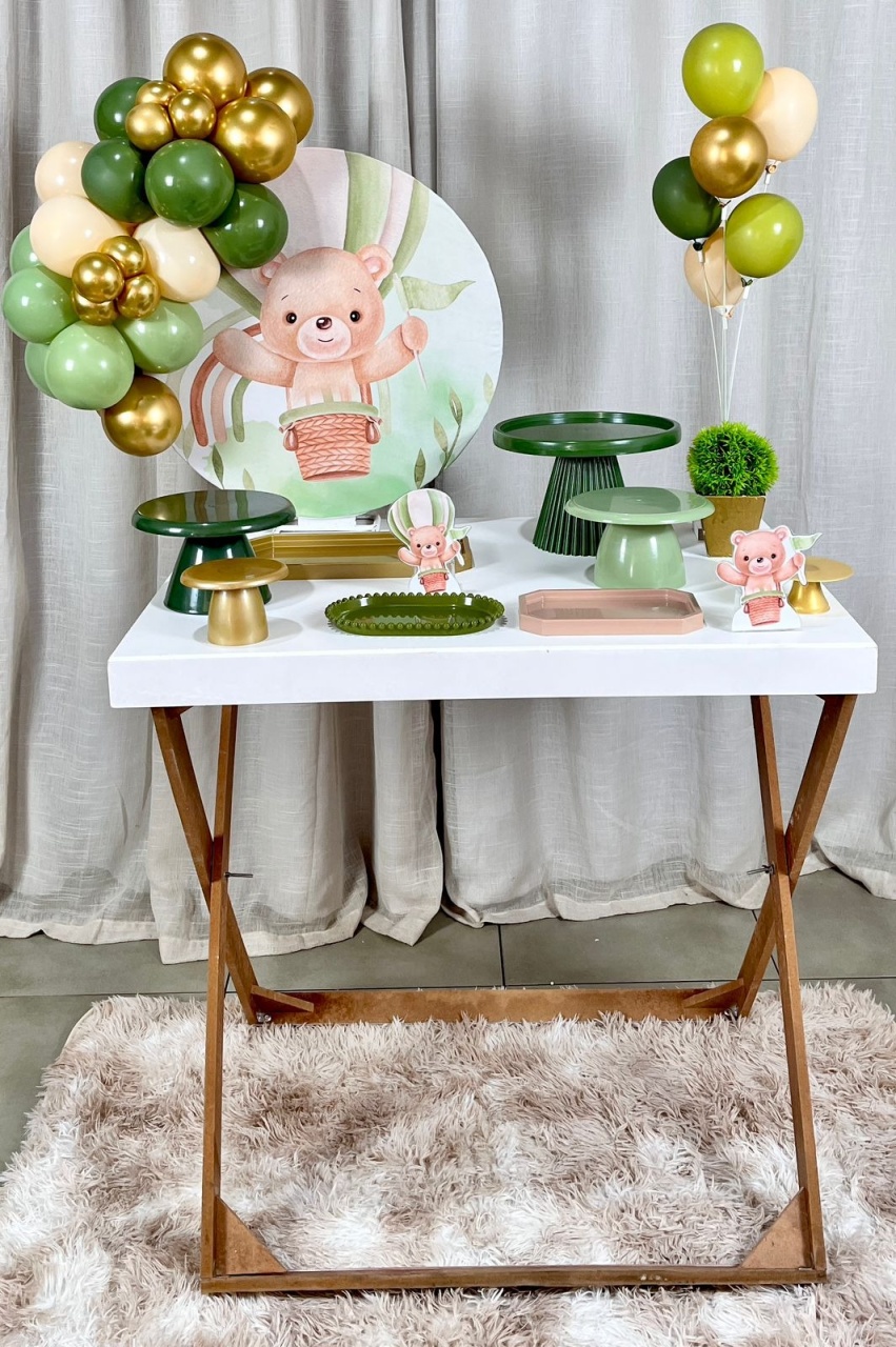 Kit Composto Com Balão - Ursinho  - É Só Um Bolinho Locações 
