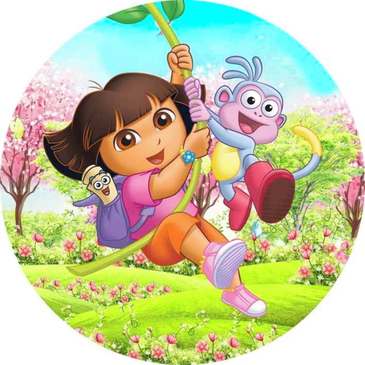 Kit Mesa Com Balão - Dora Aventureira  - É Só Um Bolinho Locações 