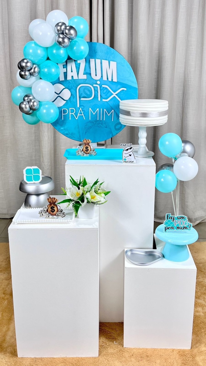 Kit Composto Com Balão - Faz Um Pix  - É Só Um Bolinho Locações 