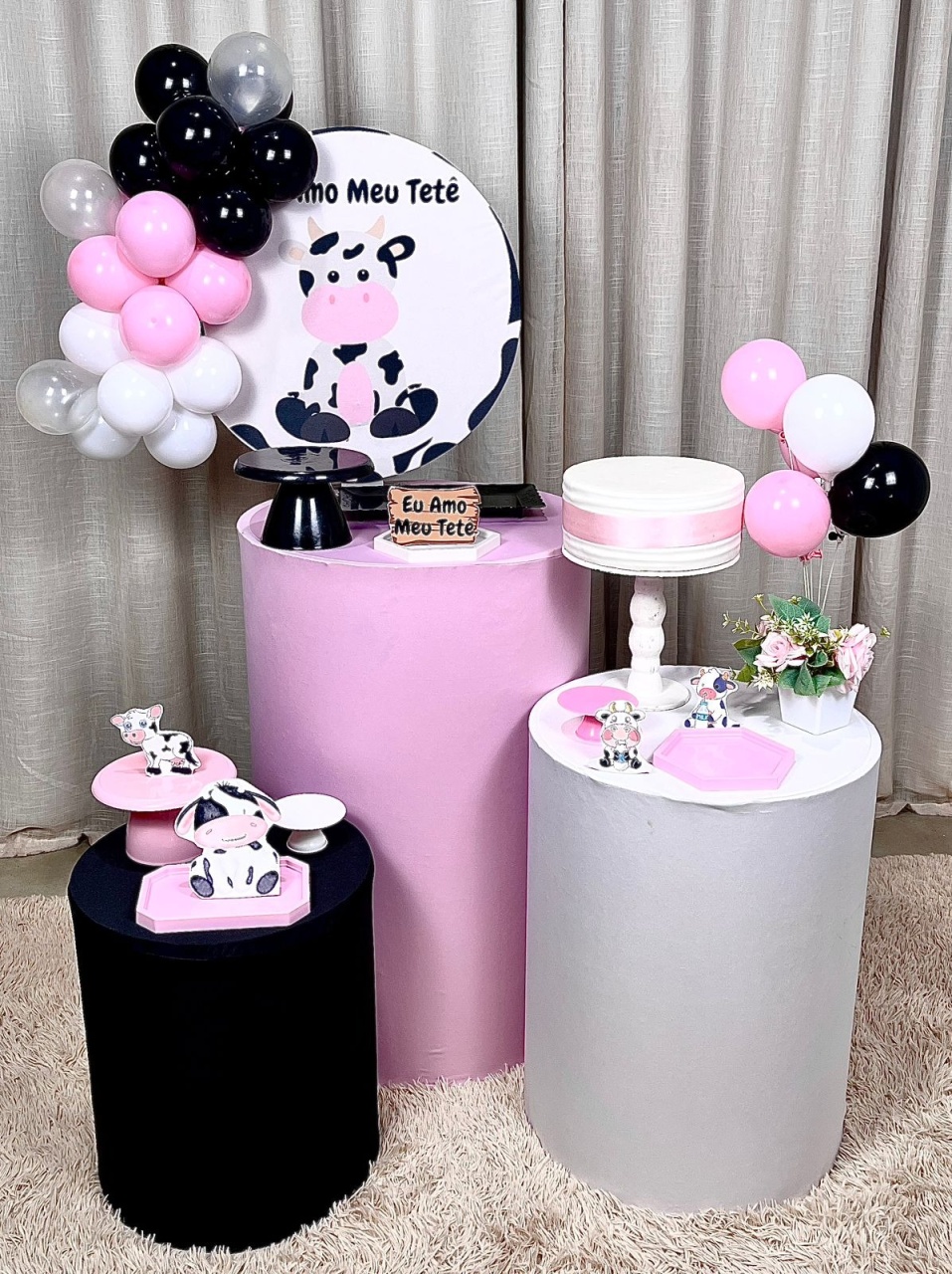 Kit Composto Com Balão -  Eu Amo Meu Tete   - É Só Um Bolinho Locações 