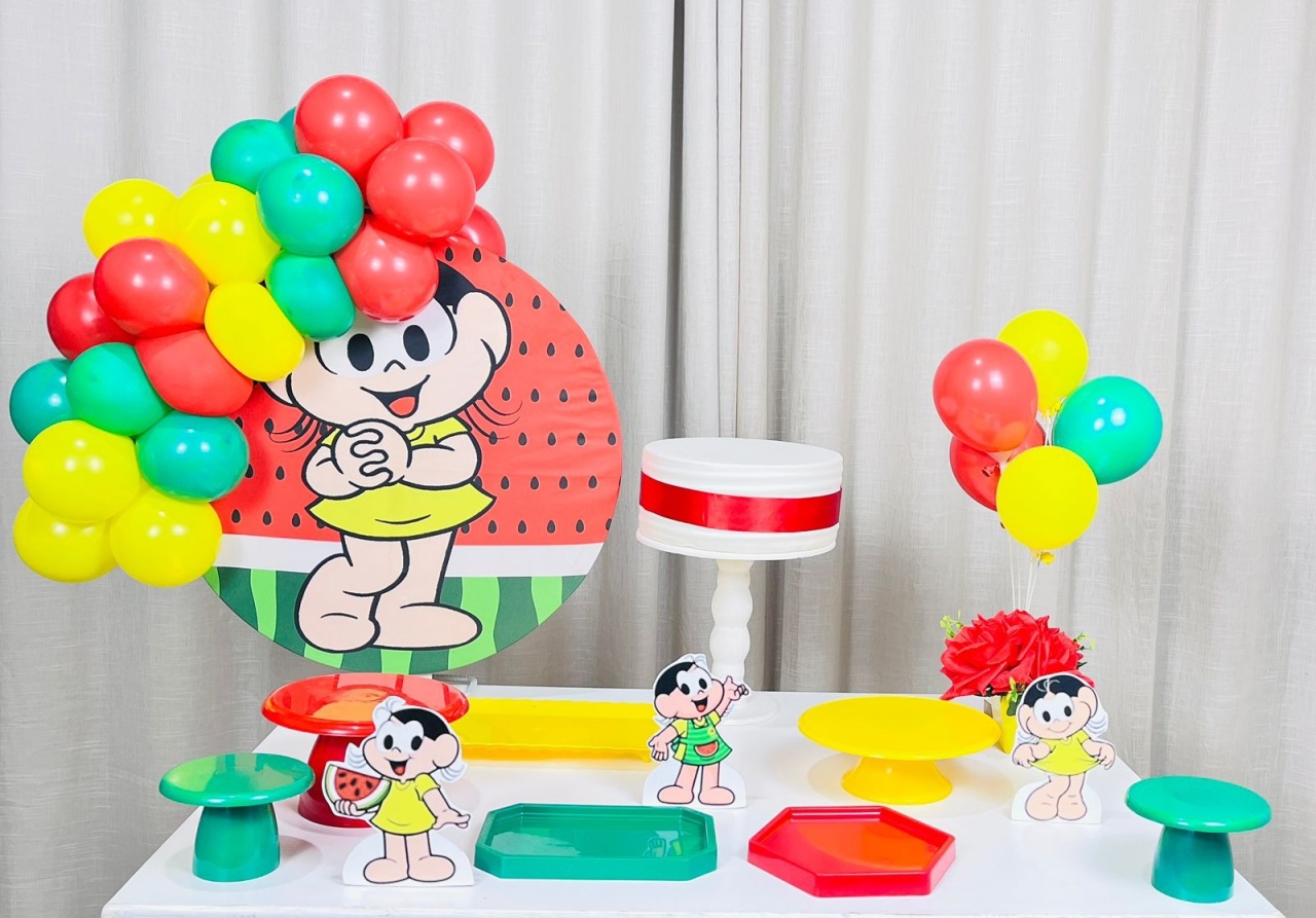 Kit Mesa Com Balão -  Magali  - É Só Um Bolinho Locações 
