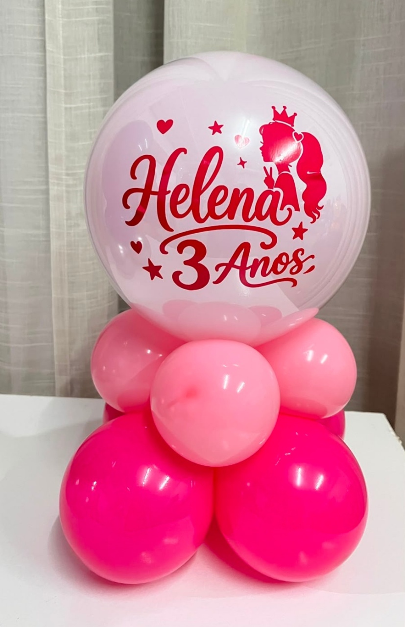Box de Balão 1O Polegadas-Princesas Tons de Rosa - É Só Um Bolinho Locações 