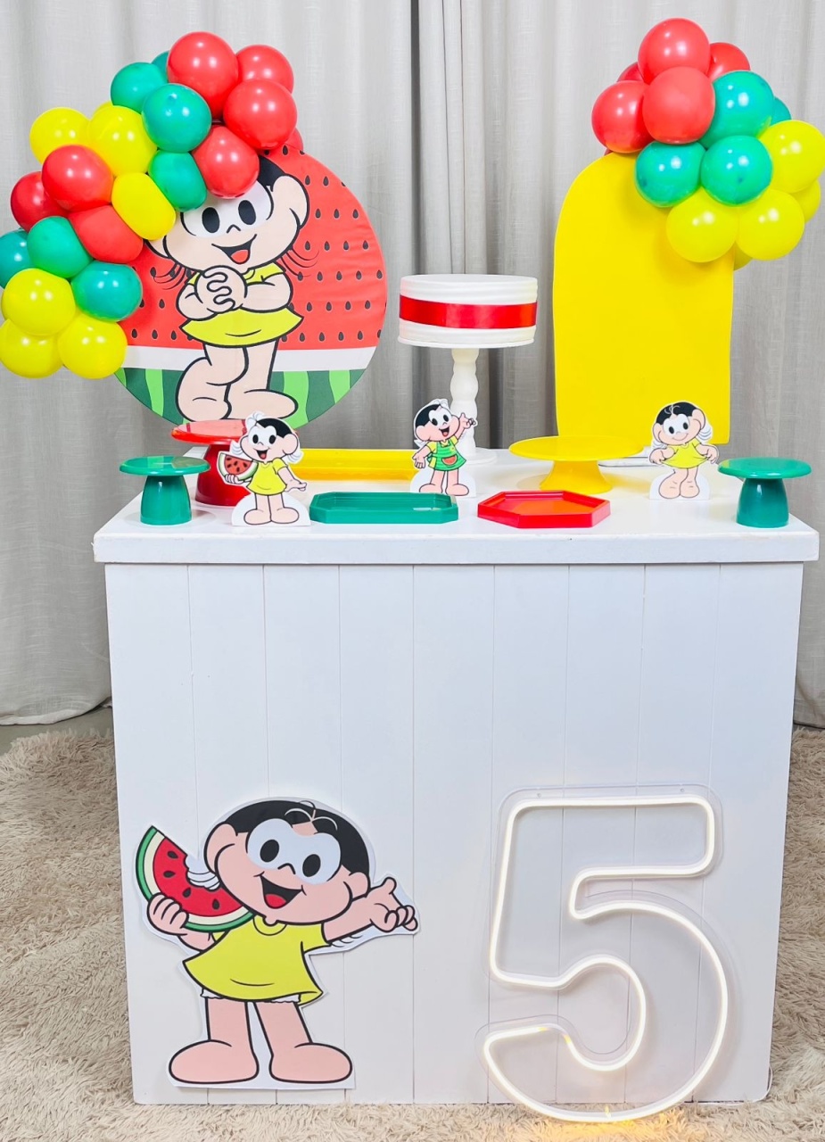 Kit Mini Festa Basic Com Balão - Magali - É Só Um Bolinho Locações 