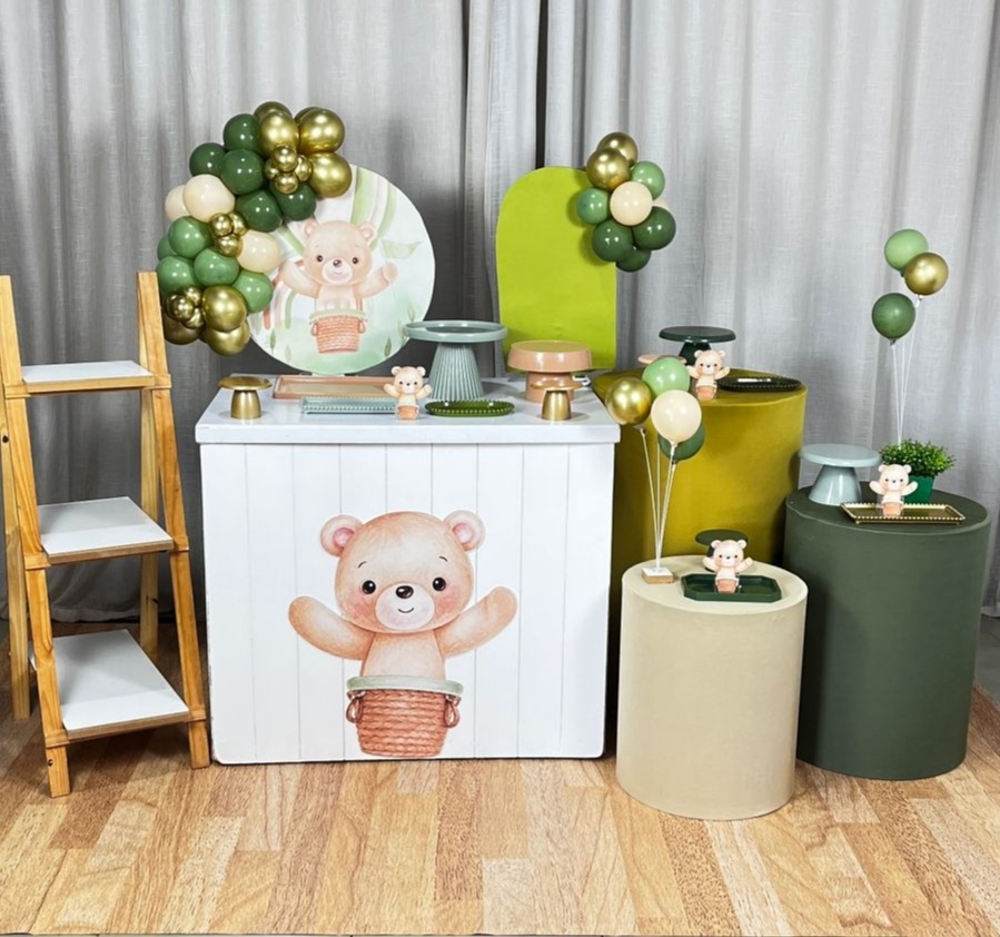 Kit Mini Festa Premium Sem Led - Urso Baloeiro. - É Só Um Bolinho Locações 