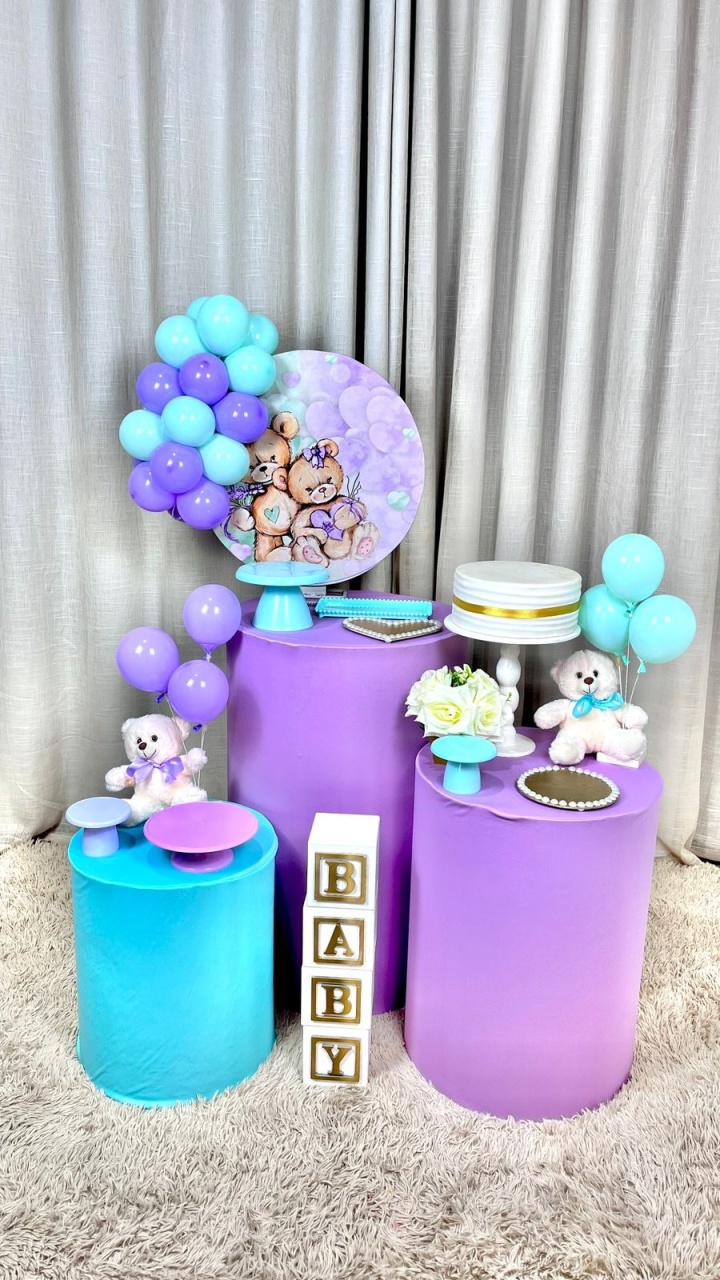 Kit Composto Com Balão - Chá Revelação  - É Só Um Bolinho Locações 