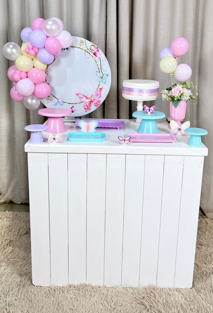 Kit Composto Com Balão - Borboleta  - É Só Um Bolinho Locações 