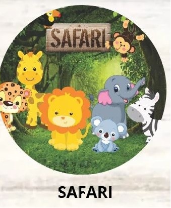 Kit Mesa Com Balão -  Safari 3 - É Só Um Bolinho Locações 