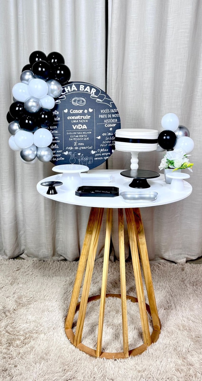 Kit Composto Com Balão - Chá Bar - É Só Um Bolinho Locações 