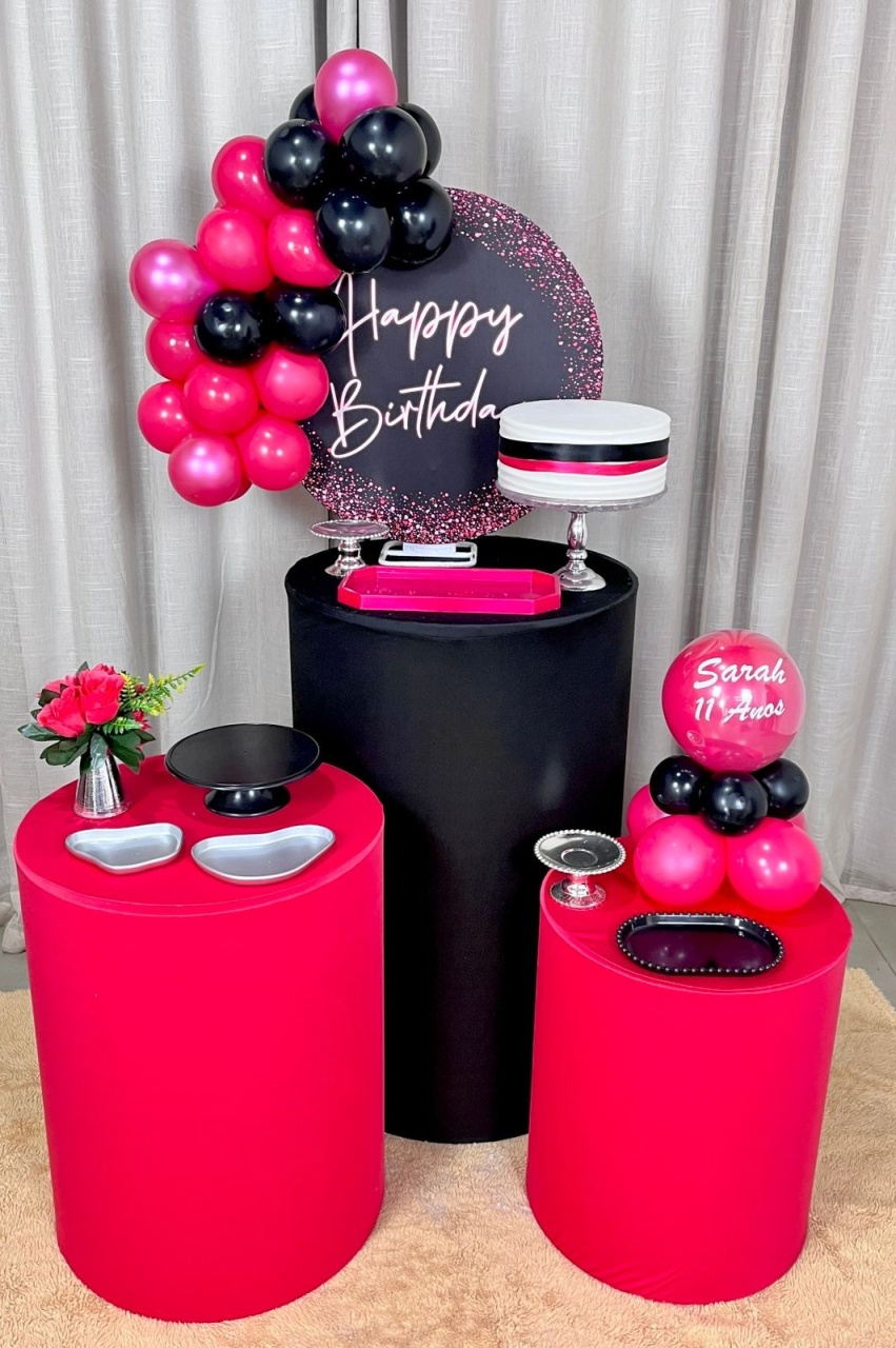 Kit Composto Com Balão - Happy Birthday 6  - É Só Um Bolinho Locações 