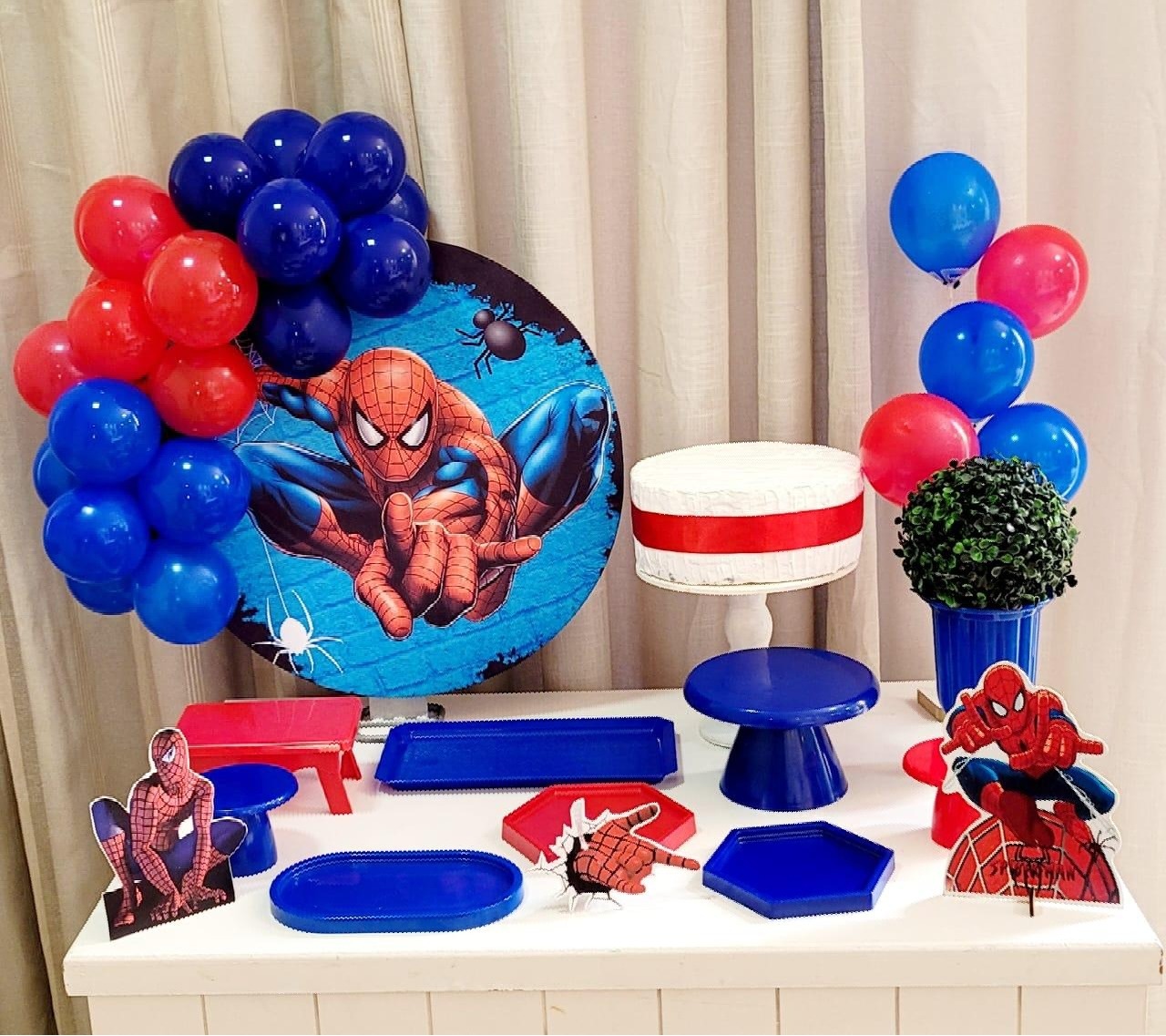 Kit Mesa Com Balão - Homem  Aranha 2 - É Só Um Bolinho Locações 