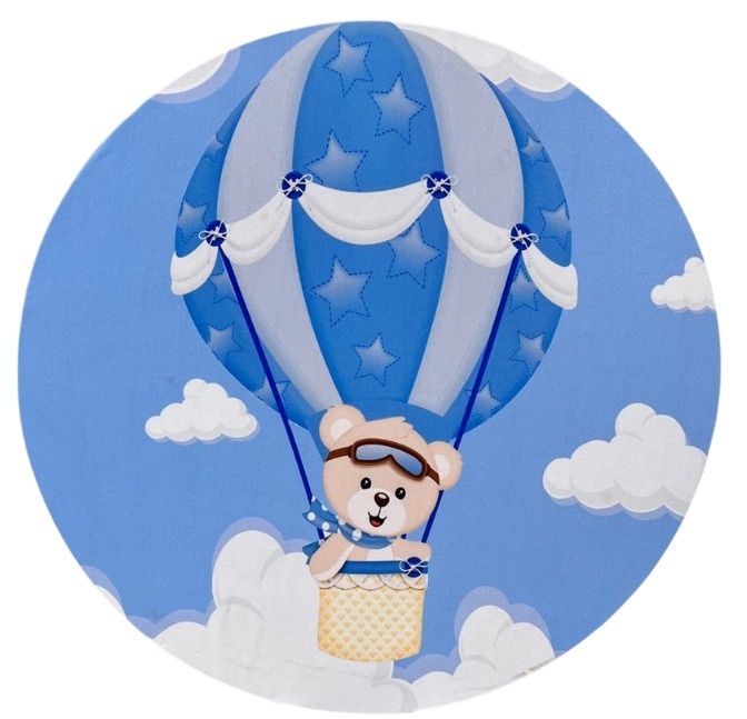 Kit Mesa Com Balão -  Ursinho Baloeiro  - É Só Um Bolinho Locações 