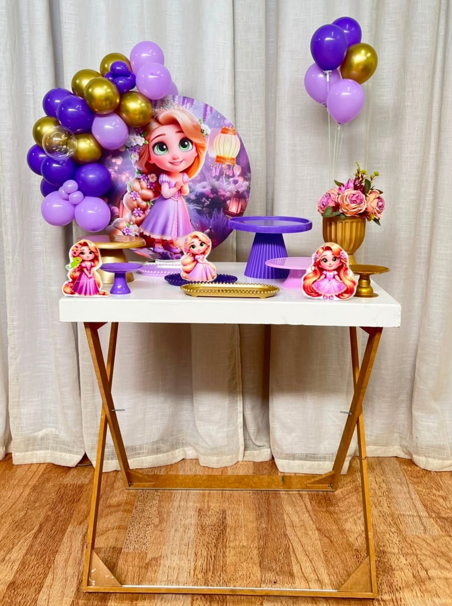Kit Composto Com Balão- Rapunzel - É Só Um Bolinho Locações 