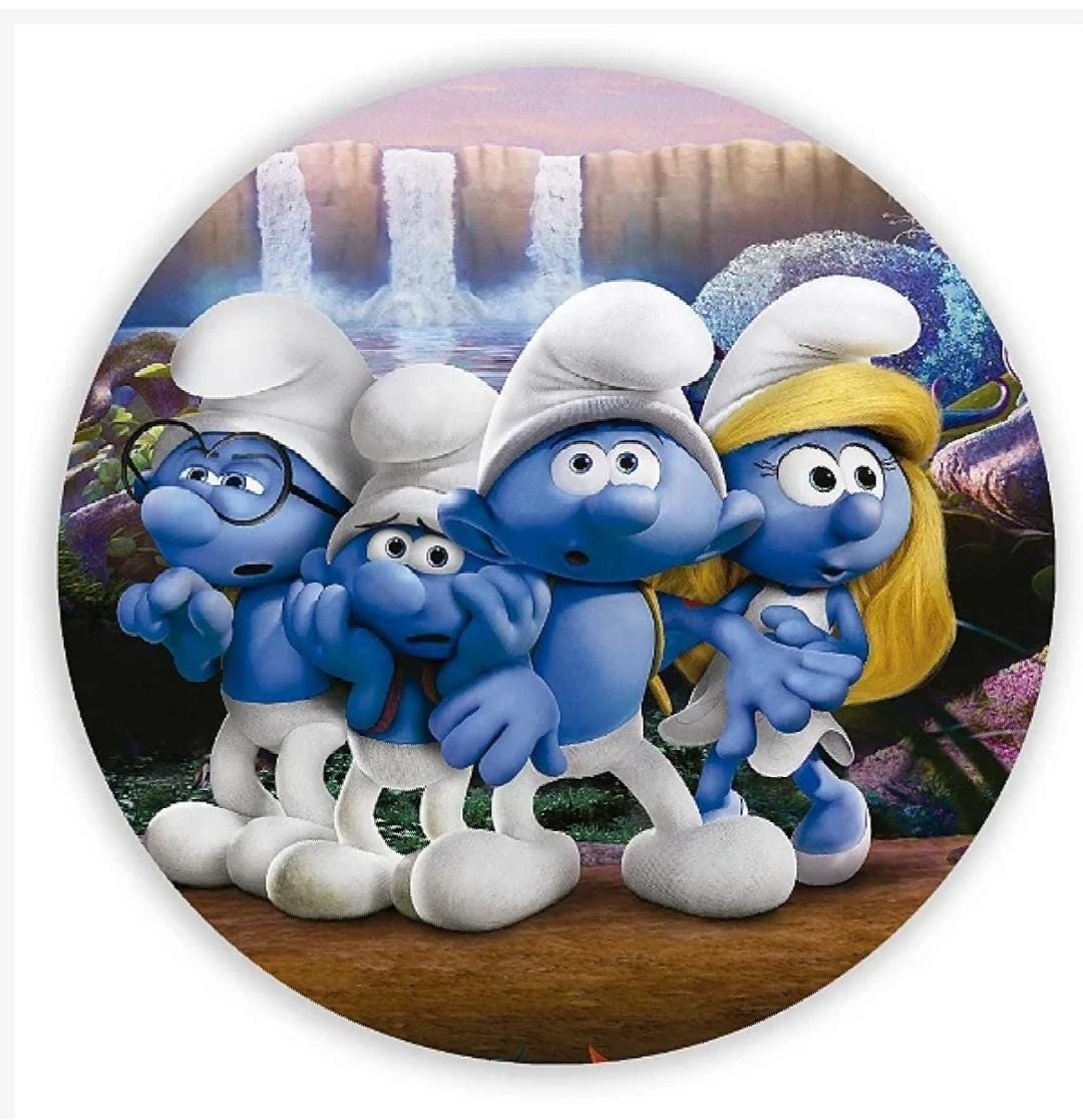 Kit Mesa Com Balão -  Smurf  - É Só Um Bolinho Locações 
